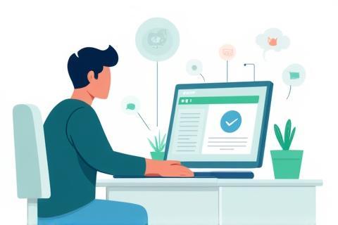 Illustration of a person signing up for a newsletter on a laptop.
